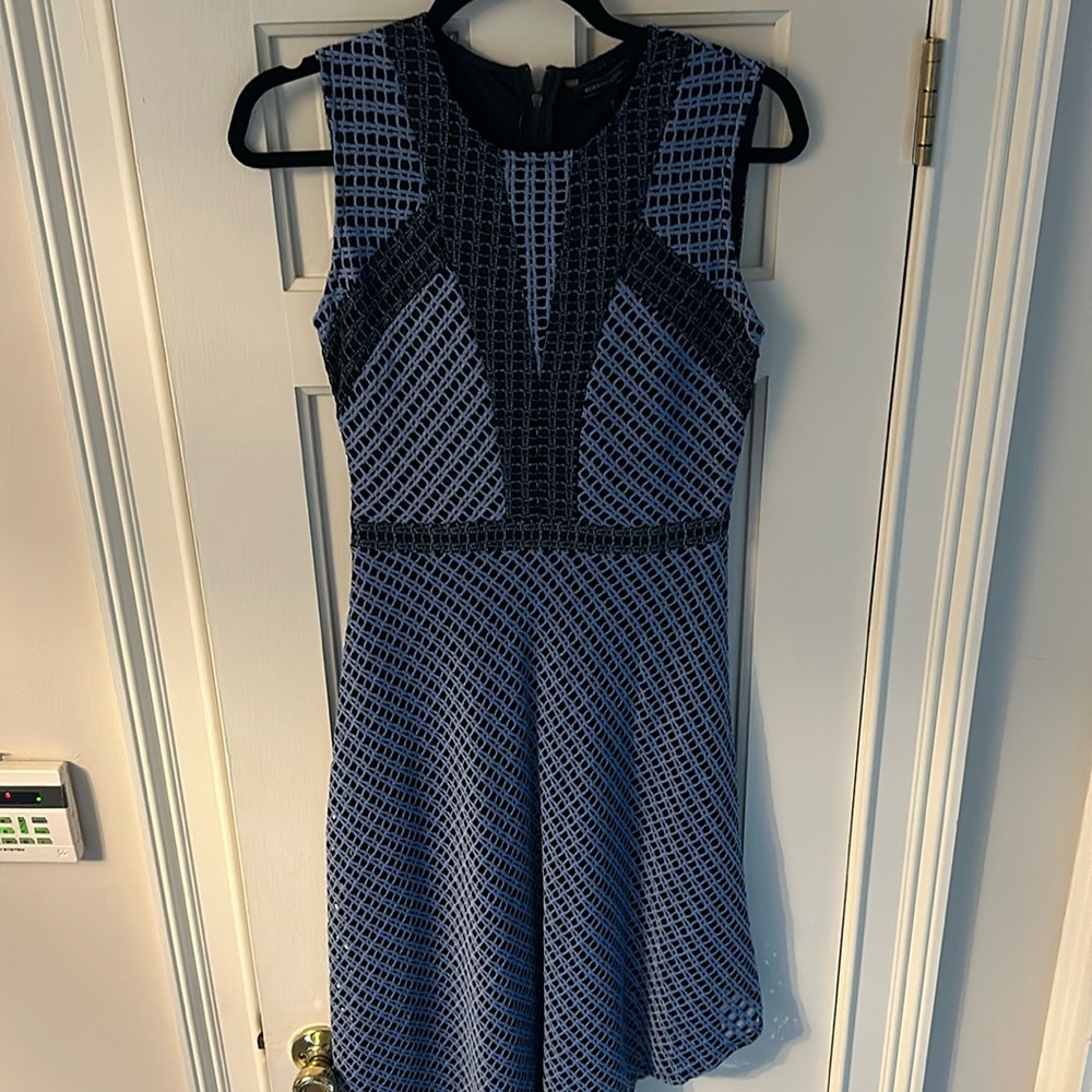 Mixed tweed blue dress